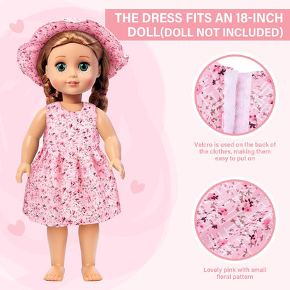 ZJYY 28 Pcs Doll Suitcase Travel Sets, 18 inch Doll Clothes and Accessories