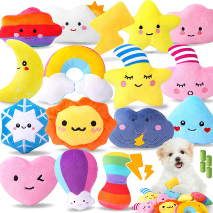 20-Pack Plush Squeaky Dog Toys for Small Dogs