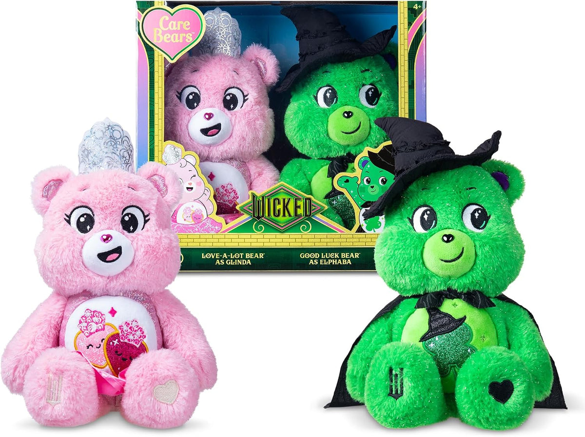 Care Bears - Care Bears x Wicked 2-Pack - Love-a-Lot Bear as Glinda & Good Luck Bear as Elphaba