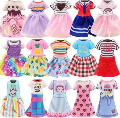 30 PCS Mini 6 Inch Doll Clothes and Accessories for 5.3-6 Inch Dolls