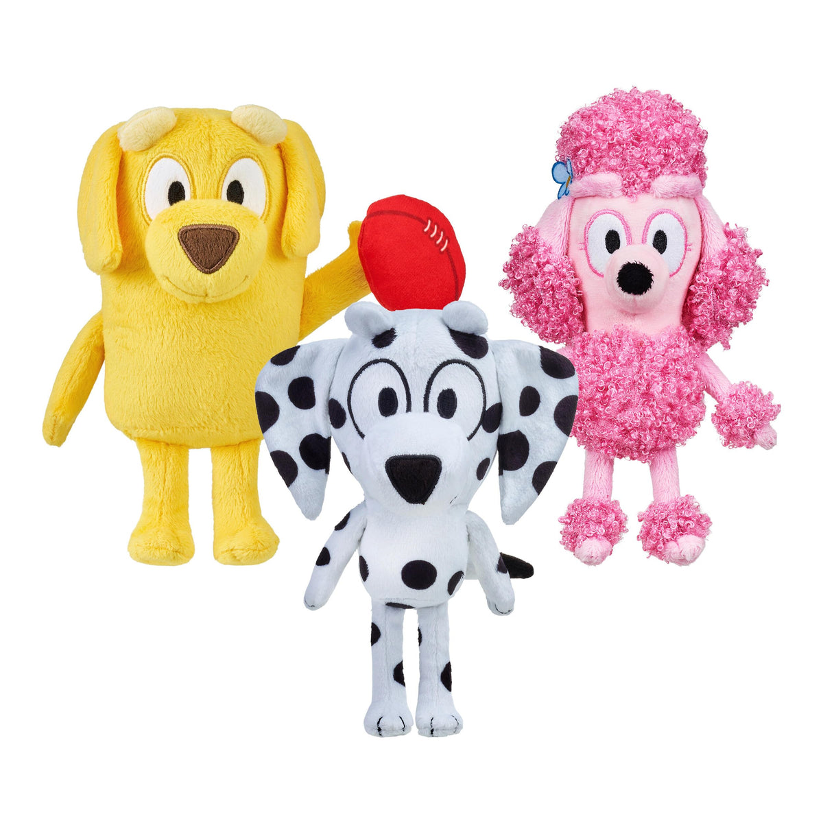 Bingo & Bluey Plush Toys 2-Pack, Soft Deluxe Fabric, Embroidered