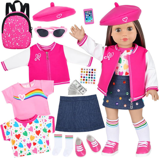 ZITA ELEMENT American 18 Inch Doll Clothes Accessories, Star Role Play Set