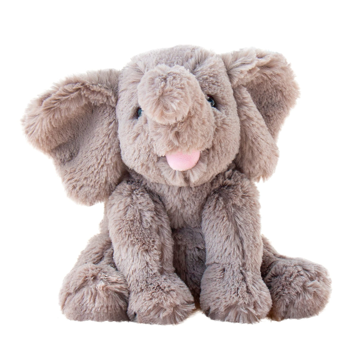 Hopearl Adorable Plush Calf Elephant Toy Floppy Elephish Ultra Soft Haggable Stuffed Animal Birthday Holiday Gift for Boys Girls Kids Toddlers, Gray, 9''