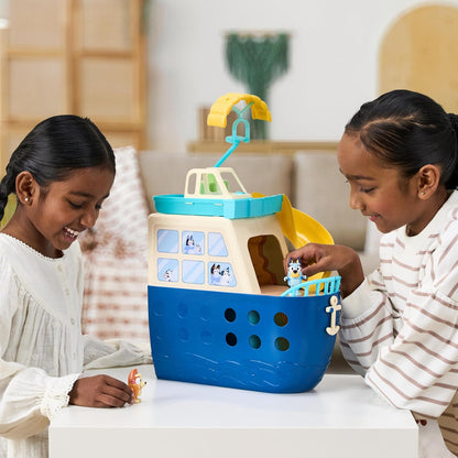 BLUEY Cruise Ship Playset with Slide, 15+ Accessories, 2 Figures