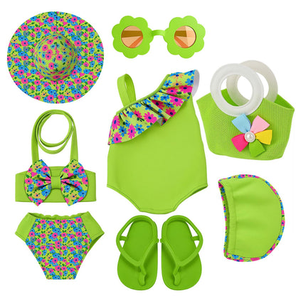 Kajaia 8 Pcs 18 Inch Doll Swimsuits Clothes and Accessories