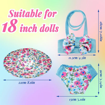 Kajaia 8 Pcs 18 Inch Doll Swimsuits Clothes and Accessories