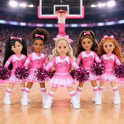 ZITA ELEMENT Pink Cheer Uniform Clothes Accessories for 18 inch Girl Doll