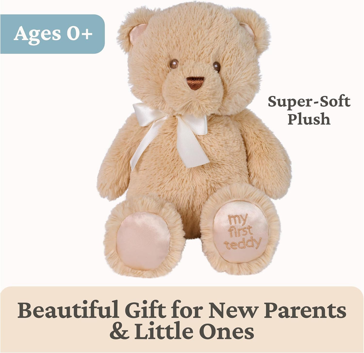GUND My First Teddy Bear 10-Inch Tan Stuffed Animal for Ages 0+