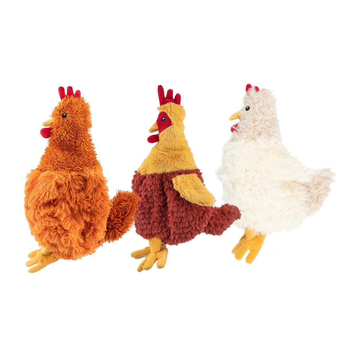 Best Pet Supplies Interactive Squeaky Dog Toy - Crinkle Chicken, Brown