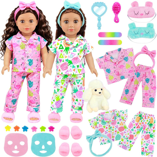 ZITA ELEMENT 18 Inch Girl Doll Clothes, Spa & Sleepover Party Accessories