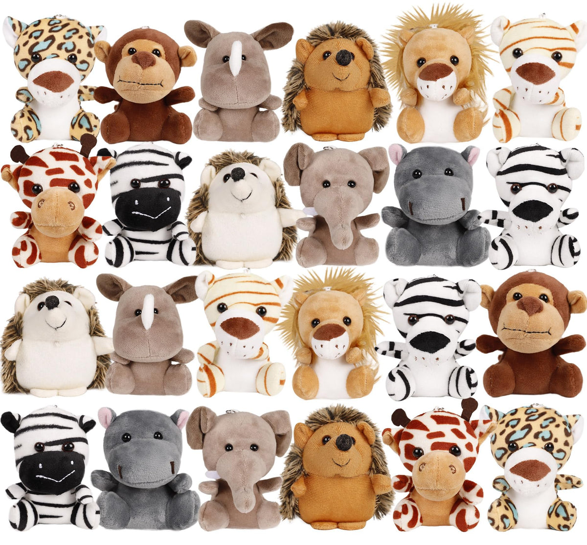 12 Pack Small Stuffed Animals Bulk,4.5 Inch Mini Plush Toys School Prize