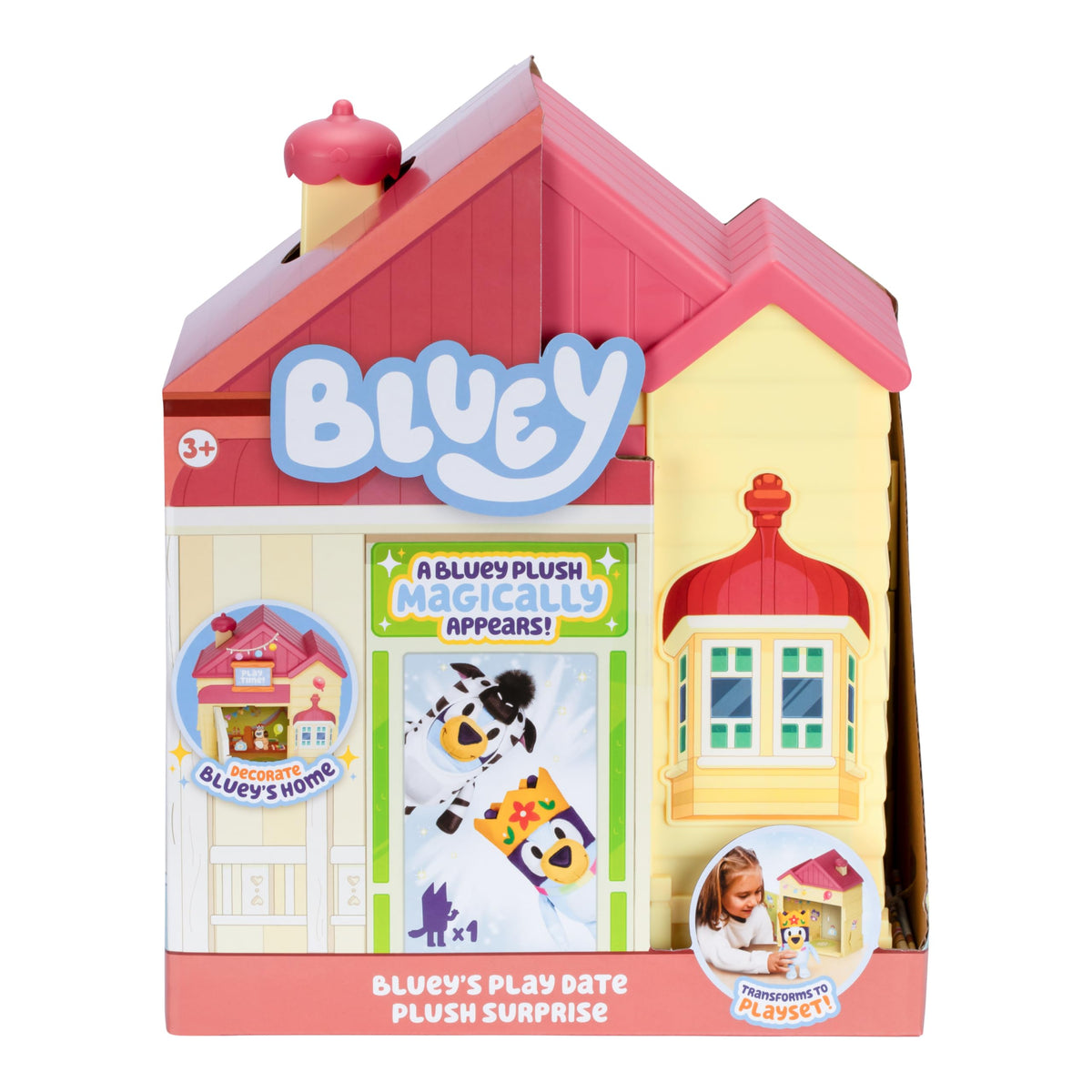 Bingo & Bluey Plush Toys 2-Pack, Soft Deluxe Fabric, Embroidered