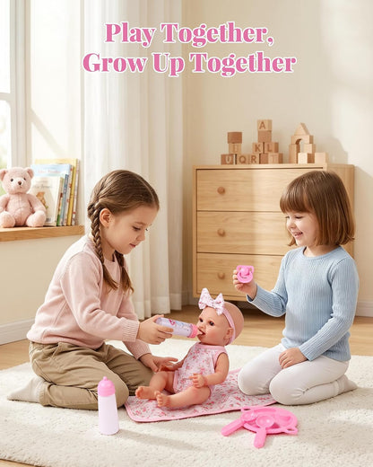 BABESIDE 13 Pcs Baby Doll Clothes and Accessories Set for 8-10 inch Dolls