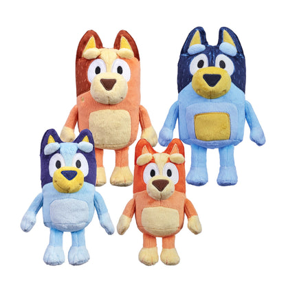 Bingo & Bluey Plush Toys 2-Pack, Soft Deluxe Fabric, Embroidered