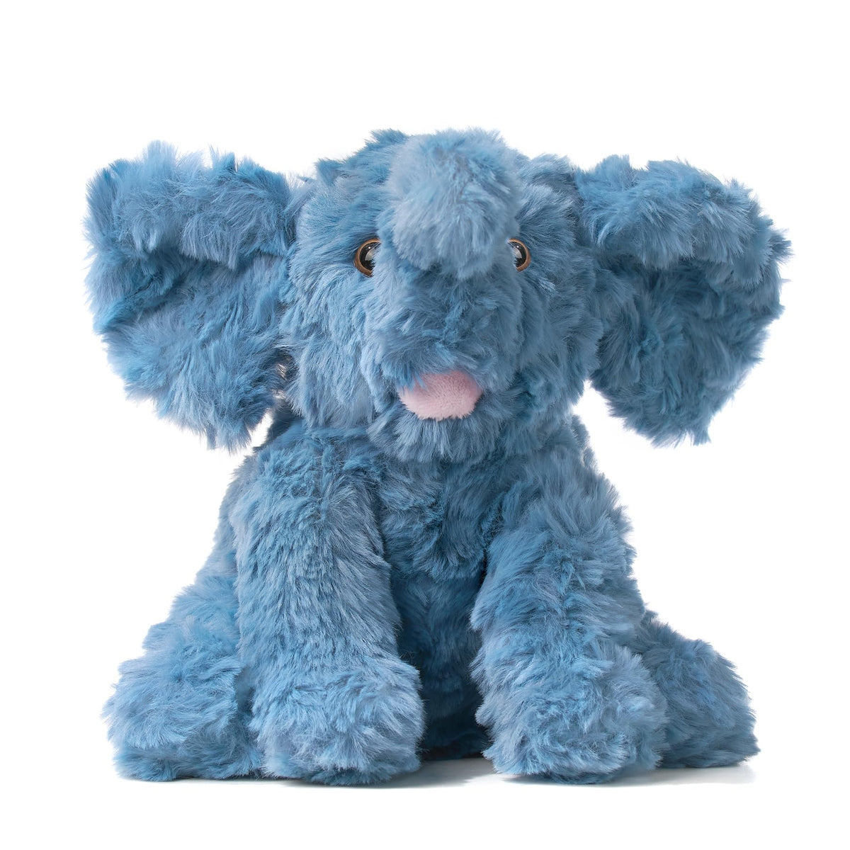 Hopearl Adorable Plush Calf Elephant Toy Floppy Elephish Ultra Soft Haggable Stuffed Animal Birthday Holiday Gift for Boys Girls Kids Toddlers, Gray, 9''