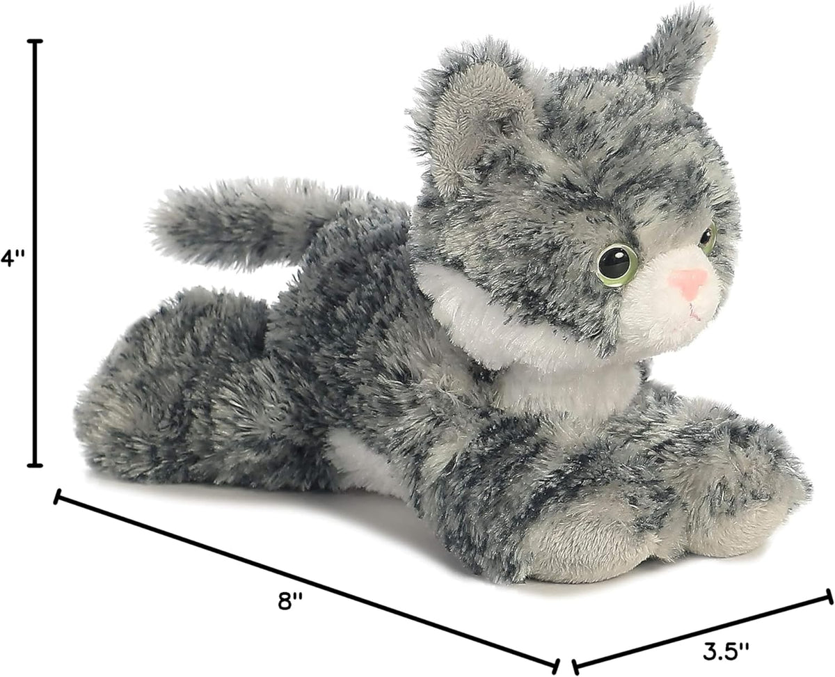 Aurora® Adorable Mini Flopsie™ Lily™ Stuffed Animal - Playful Ease - Timeless Companions - Gray 8 Inches