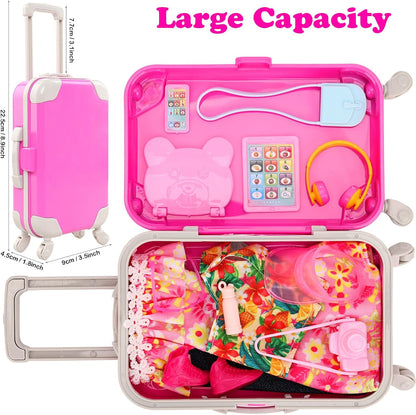 40 PCS Doll Travel Accessories Playset for 11.5 Inch Girl Dolls