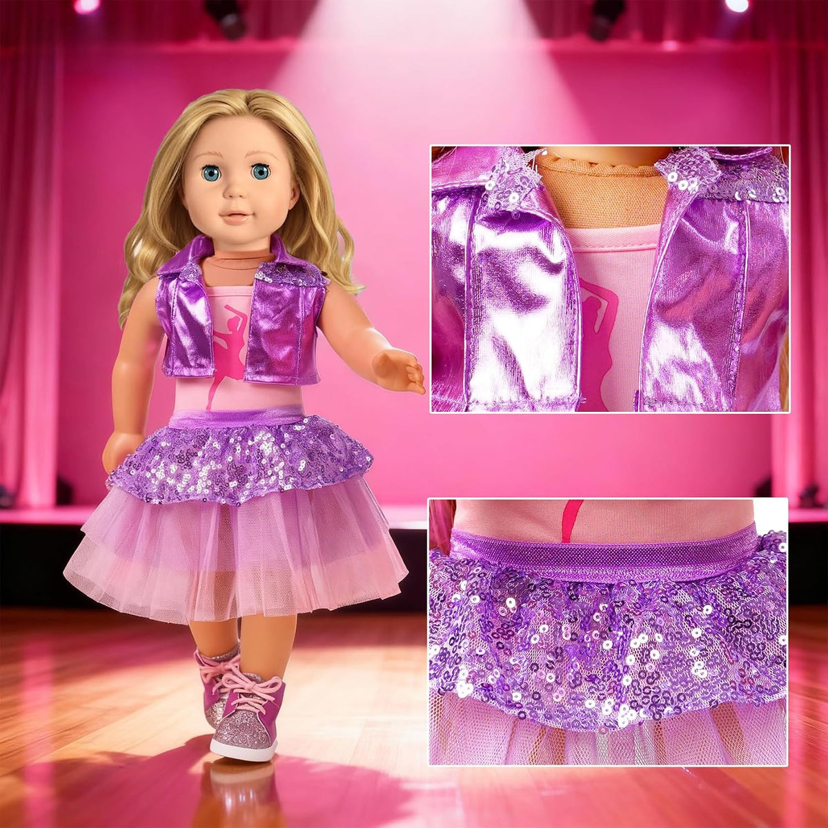 18-Inch Doll Clothes and Accessories, Doll Outfit Set