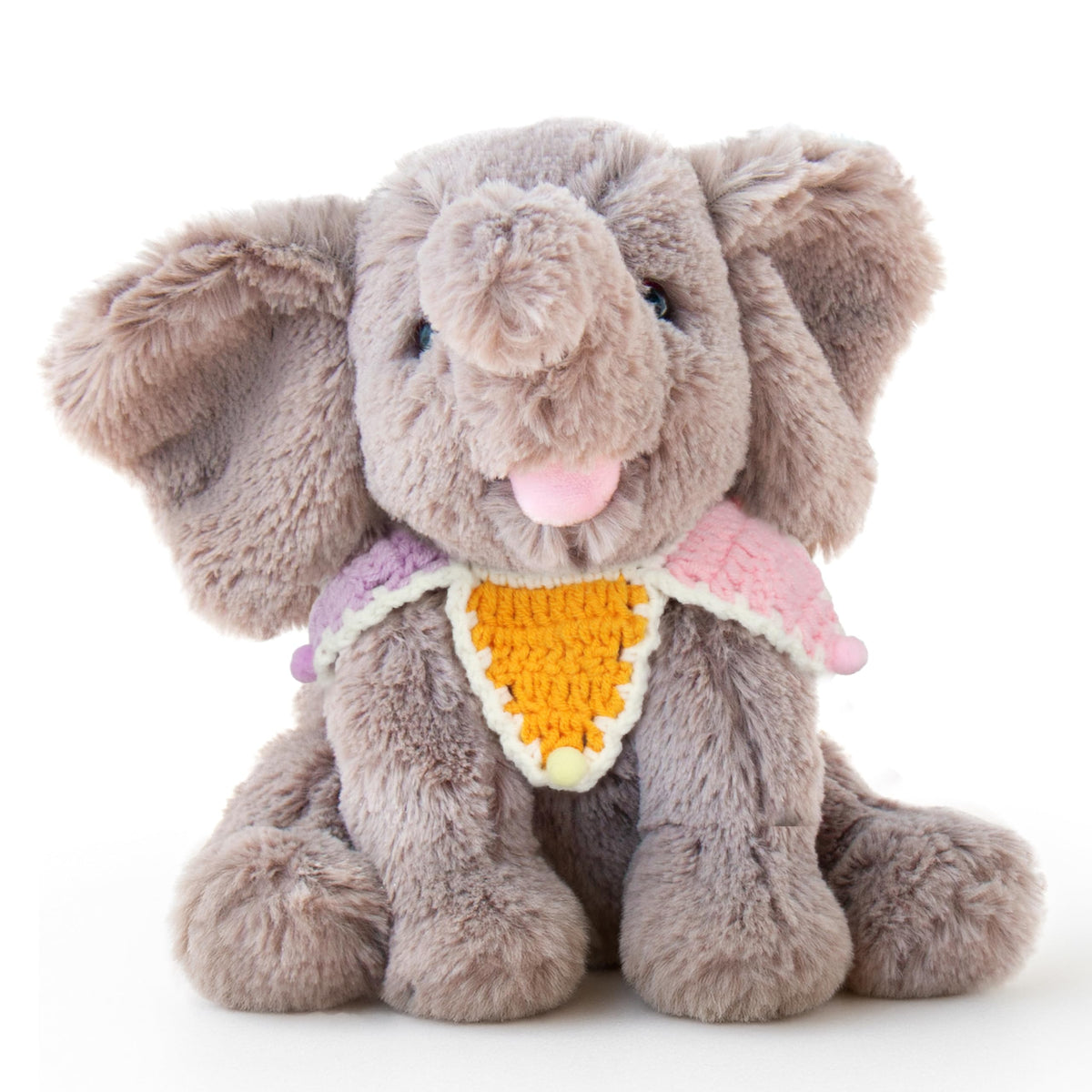 Hopearl Adorable Plush Calf Elephant Toy Floppy Elephish Ultra Soft Haggable Stuffed Animal Birthday Holiday Gift for Boys Girls Kids Toddlers, Gray, 9''