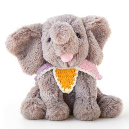 Hopearl Adorable Plush Calf Elephant Toy Floppy Elephish Ultra Soft Haggable Stuffed Animal Birthday Holiday Gift for Boys Girls Kids Toddlers, Gray, 9''