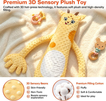 Interactive Plush Toy, Cute Animal Plush Stuffed Doll for Girls Boys, Portable Fun Play Toy for Home, Travel and Gift (Yellow Giraffe)