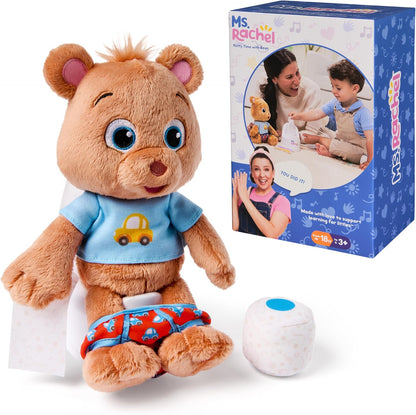Ms. Rachel Potty Time with Bean, Interactive Plush Animal & Toilet