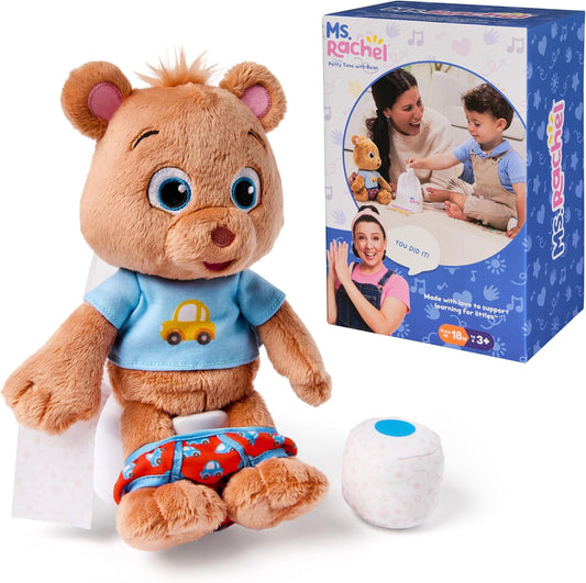 Ms. Rachel Potty Time with Bean, Interactive Plush Animal & Toilet
