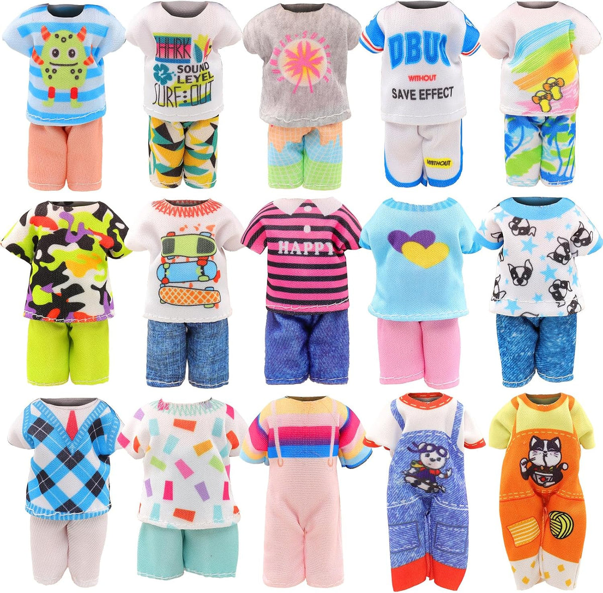 30 PCS Mini 6 Inch Doll Clothes and Accessories for 5.3-6 Inch Dolls