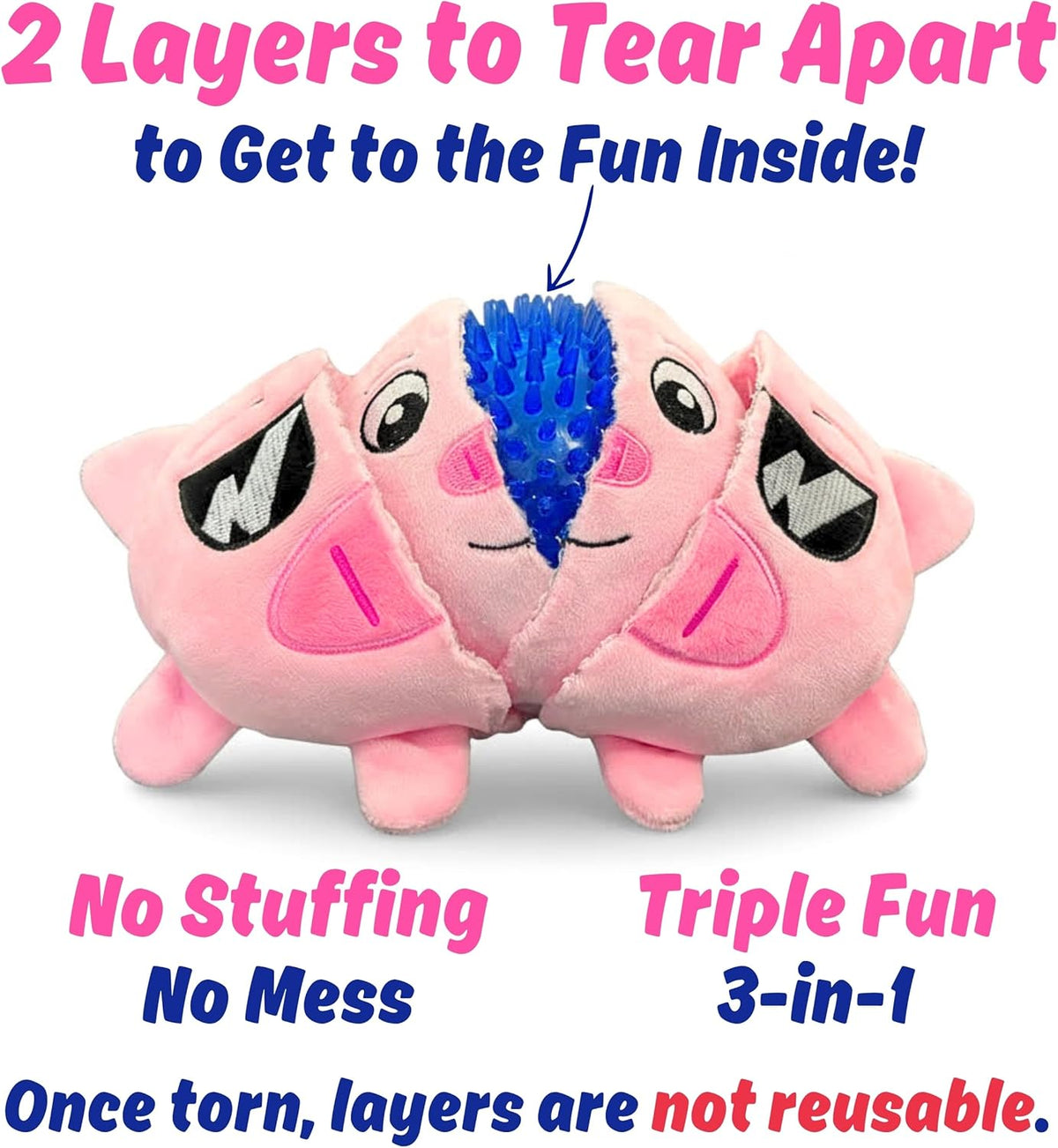Dog Toy for Aggressive Chewers, Tough Squeaky Chew Ball, Large Breeds Gift