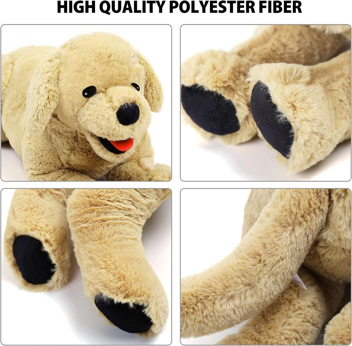 LotFancy Dog Stuffed Animals Plush, 21" Soft Cuddly Golden Retriever Plush Toys, Large Stuffed Dog, Puppy Dog Stuffed Animals, Easter Birthday Gift for Kids Girls Boys