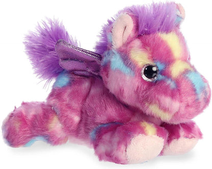 Aurora® Vibrant Bright Fancies™ Jellyroll Unicorn™ Stuffed Animal - Eye-Catching Fun - Delightful Cuddles - Pink 8 Inches