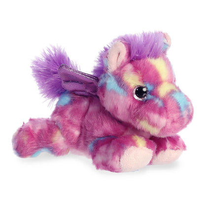 Aurora® Vibrant Bright Fancies™ Jellyroll Unicorn™ Stuffed Animal - Eye-Catching Fun - Delightful Cuddles - Pink 8 Inches