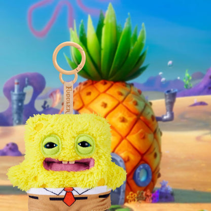 Fuggler Spongebob 5-inch Licensed Keyring Assortment 5 Pack by ZURU – Funny Ugly Monster Stuffed Animal with Human-Like Teeth, Collectible Bag Charm for Kids, Tweens, Teens, Adults