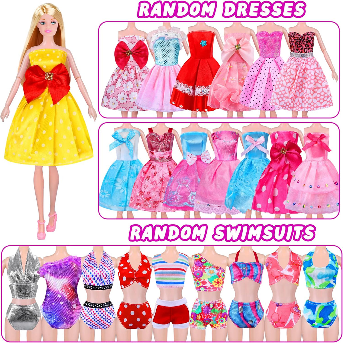 Doll Closet Playset with Doll, 342 Pcs Clothes and Accessories