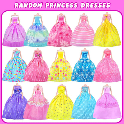 Doll Closet Playset with Doll, 342 Pcs Clothes and Accessories