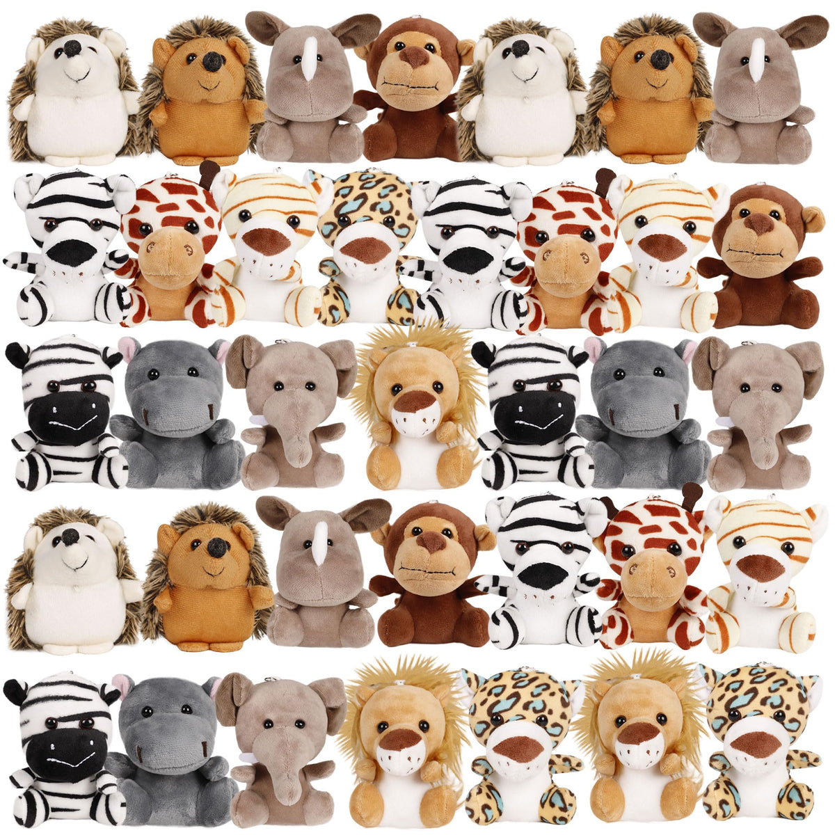 12 Pack Small Stuffed Animals Bulk,4.5 Inch Mini Plush Toys School Prize