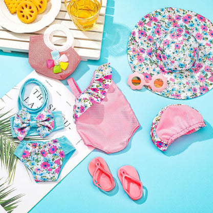 Kajaia 8 Pcs 18 Inch Doll Swimsuits Clothes and Accessories