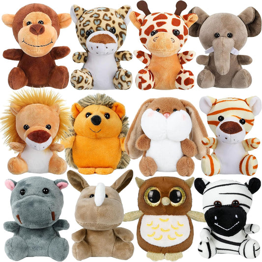 Arrozon 12 Pcs Small Stuffed Animals Bulk School Prizes Mini Stuffed Animal