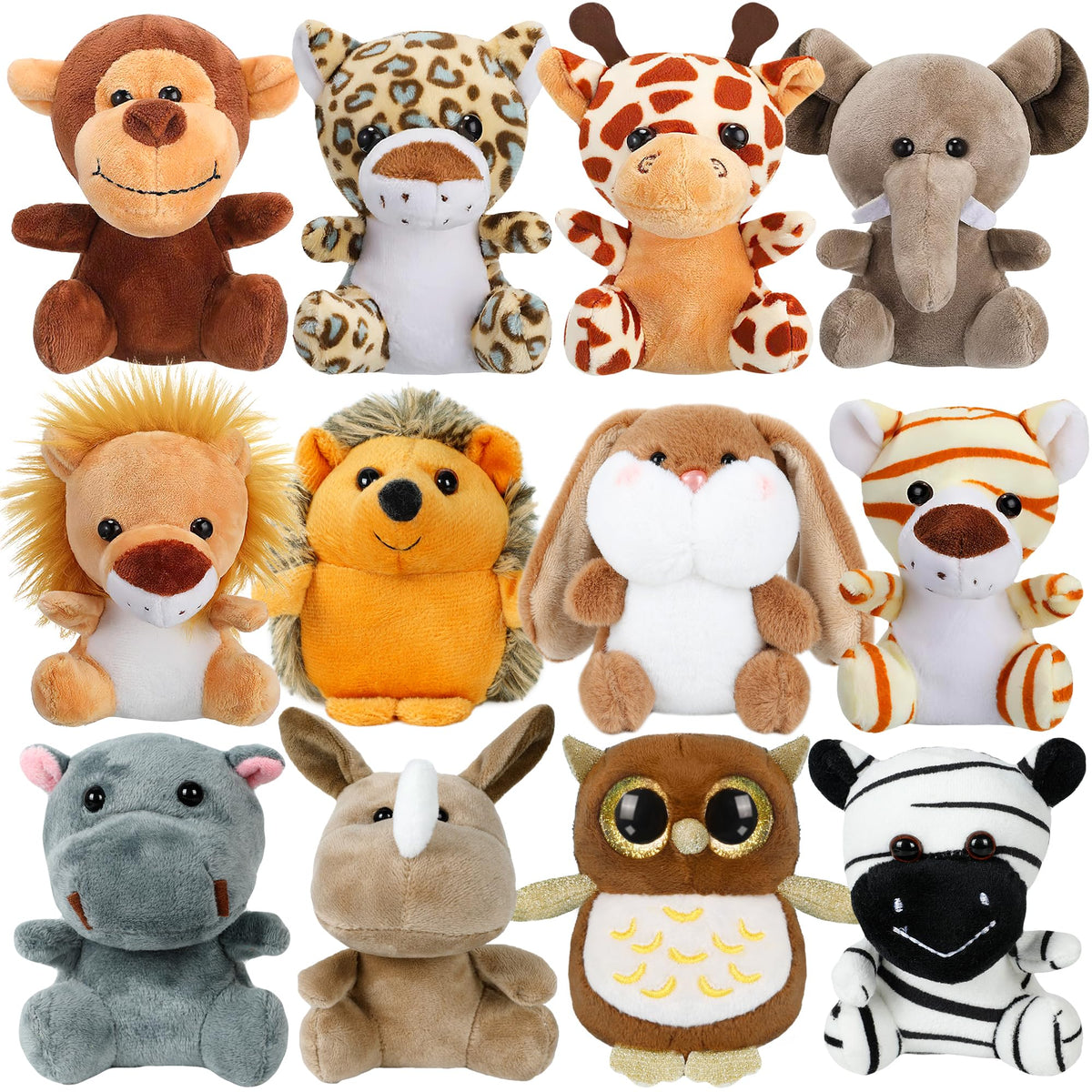 Arrozon 12 Pcs Small Stuffed Animals Bulk School Prizes Mini Stuffed Animal