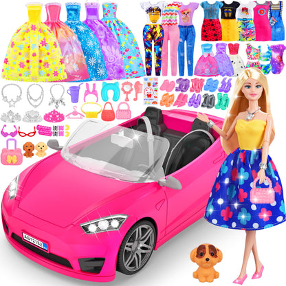 Doll Closet Playset with Doll, 342 Pcs Clothes and Accessories