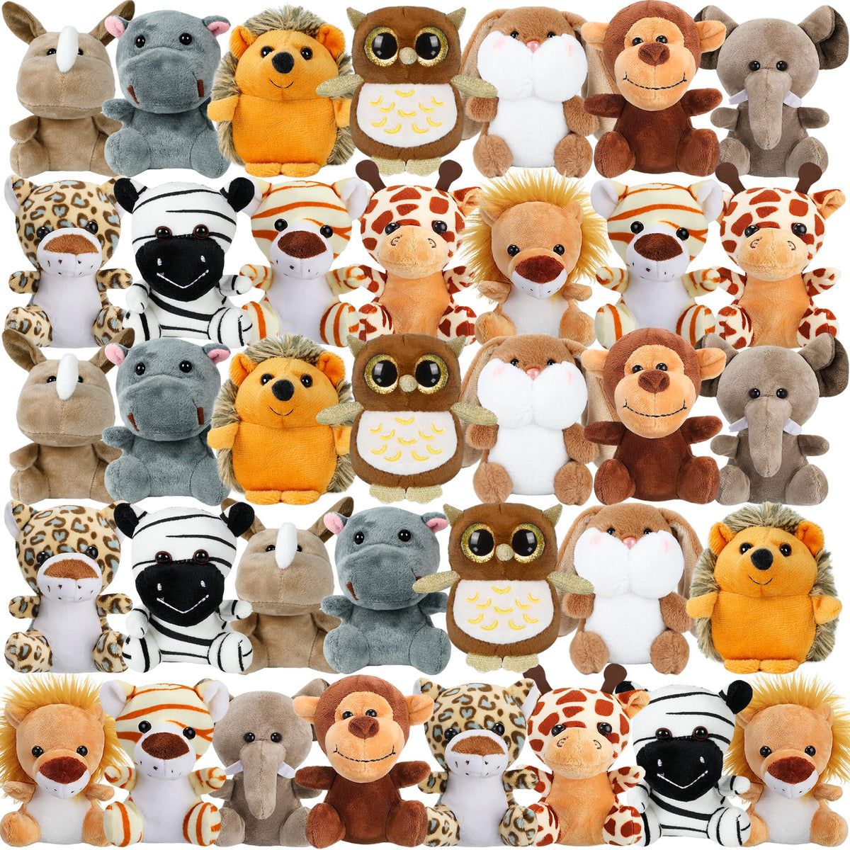 Arrozon 12 Pcs Small Stuffed Animals Bulk School Prizes Mini Stuffed Animal
