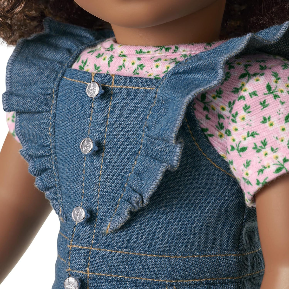 American Girl Truly Me, 18-inch Doll Clothes, Western Flowers Denim Jumpsuit, with Cowboy Boots, Ages 6+