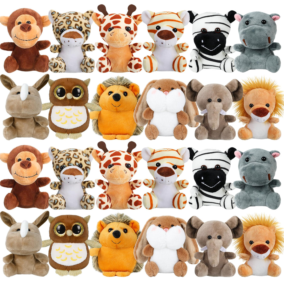 Arrozon 12 Pcs Small Stuffed Animals Bulk School Prizes Mini Stuffed Animal
